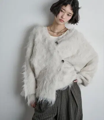 THE YOn 2WAY 브러쉬드 샤기 니트 가디건