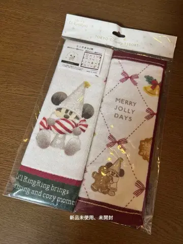 디즈니 리루린린 2024 크리스마스 미니 타월 2장 세트