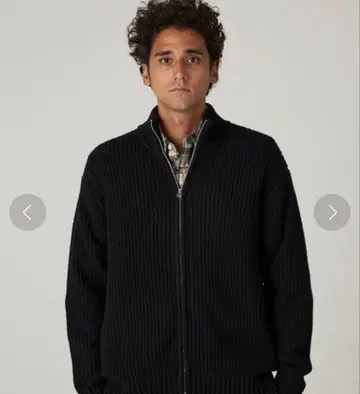 Eddie Bauer 블랙 집업 스웨터