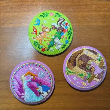 디즈니 자수 캔배치 2 안나, 라푼젤, 밤비