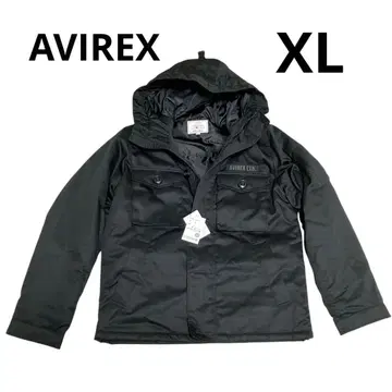 [ 미사용 ] AVIREX 아비렉스 밀리터리 자켓 후드 XL 블랙