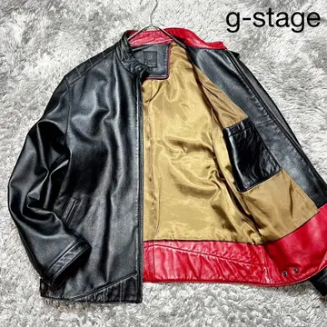g-stage 남성용 램 가죽 싱글 라이더 자켓 L 사이즈 새상품급