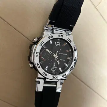 [미사용] 손목시계 Foxbox 블랙 실버