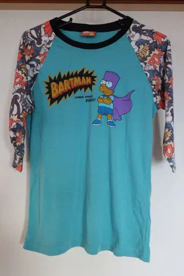 구제 의류 심슨 바트 7부 소매