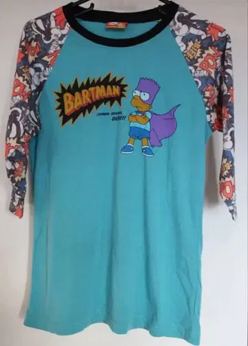 구제 의류 심슨 바트 7부 소매