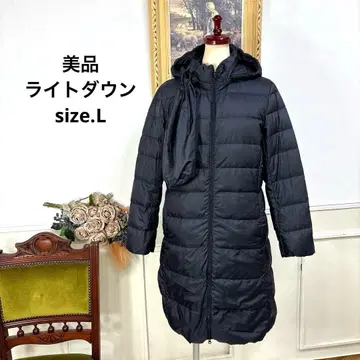 새상품급 라이트 다운 다운 코트 블랙 수납 봉투 포함