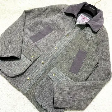 XL 상당 해리스 트위드 크레이지 패턴 헌팅 자켓 그레이 계열