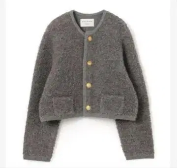 MACPHEE 무스탕 크루넥 가디건