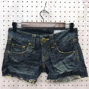 Y2K 헤이세이 일본산 구제 의류 SLY 데미지 가공 컷오프 데님 숏팬츠