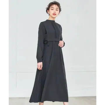 블랙 긴팔 롱 원피스 2way