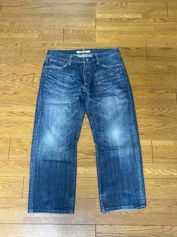 구제 501 스타일 히게 디테일 데님 팬츠 청바지