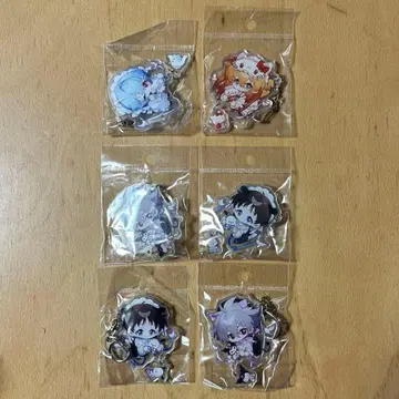 신세기 에반게리온 x Sanrio 팬메이드 아크릴 키링 x6