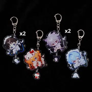 신세기 에반게리온 x Sanrio 팬메이드 아크릴 키링 x6