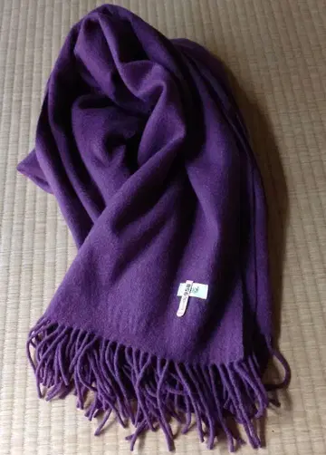 적자색 프린지 달린 스톨 대형