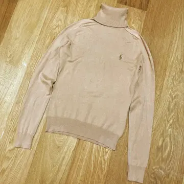 랄프 로렌 터틀넥 니트 밀크티 색상 S 사이즈 상당