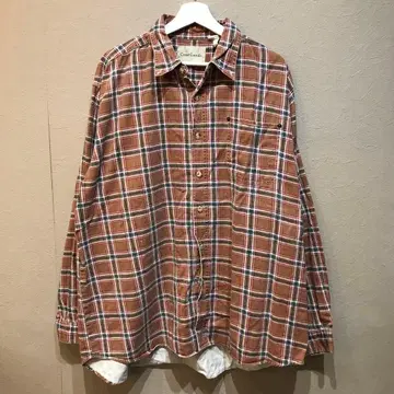 Greatland 긴팔 체크 무늬 다운 셔츠 오버 사이즈 빈티지