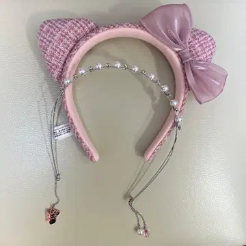 유니버셜 키티 머리띠 트위드