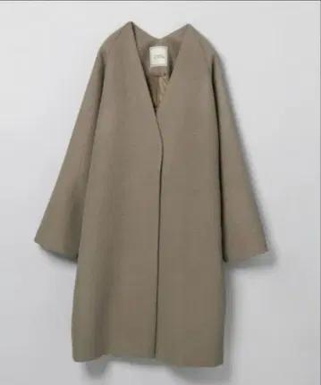 숏 비버 노카라 코트