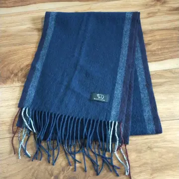 새상품급 Quality of life 네이비 스트라이프 머플러 울