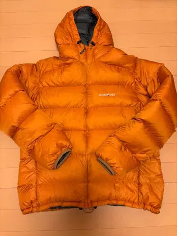 mont-bell 라이트 알파인 다운 후드티 오렌지