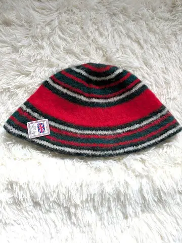 [미사용 택] 니트 모자 버킷햇 스코틀랜드제 울