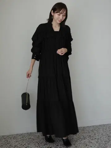 링크 루프 러플 원피스 anuans