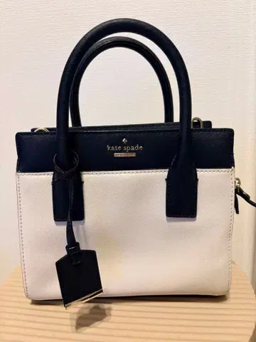 케이트 스페이드 미니 숄더백 화이트/네이비