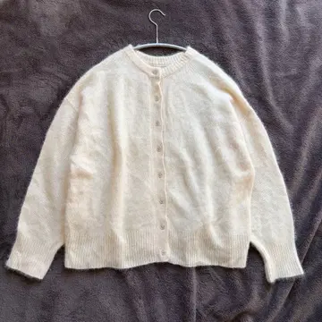 새상품급 나노 유니버스 라쿤 복슬복슬 니트 가디건 아이보리 F