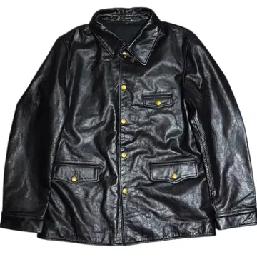 분위기 발군 킹 사이즈 4XL 천연 가죽 브레이크 맨 코트 블랙 카 코트