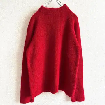 [미사용 새상품] L 실크 모헤어 울 긴팔 니트 빨간 계열 나이가이