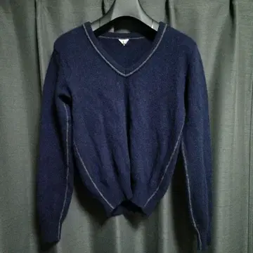 필 메란지 일본제 울 캐시미어 V넥 스웨터 니트