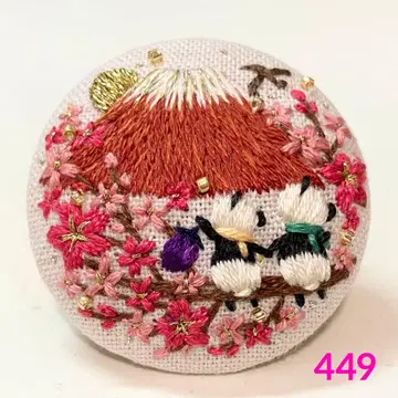 핸드메이드 자수 브로치 no.4493