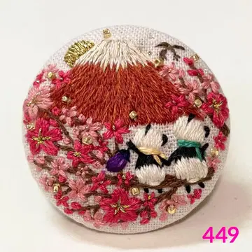 핸드메이드 자수 브로치 no.4495