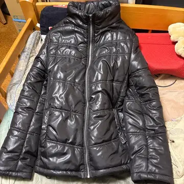 ASNAS 블랙 다운 자켓 L