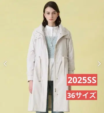 아나이 ANAYI 브라이트 트윌 라이너 부착 모즈 코트