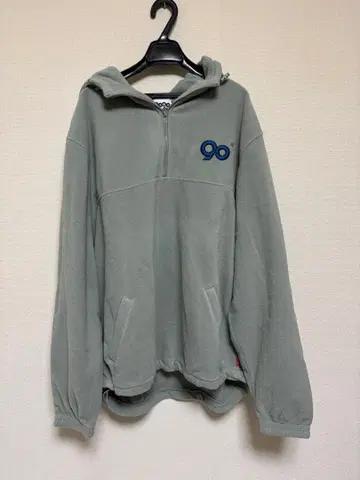 9090 후드 부착 그레이 집업 맨투맨