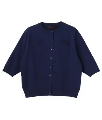 CABaN 파인 폴리에스테르 하프 슬리브 포켓 가디건