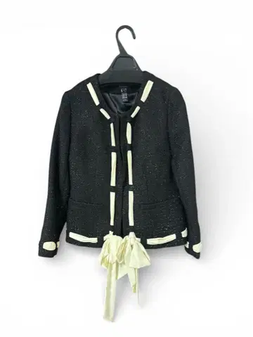 DURAS 듀라스 앰비언트 트위드 자켓 블랙 리본 사이즈 1