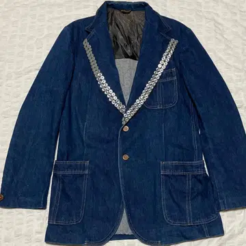 FARAH 데님 리메이크 버튼 자켓