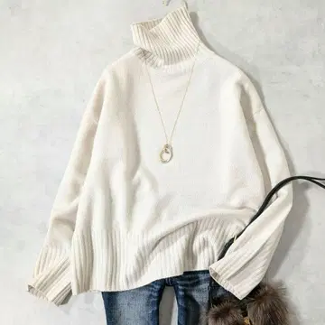 새상품급 스픽 앤 스팬 24 모델 울 캐시미어 터틀넥 니트