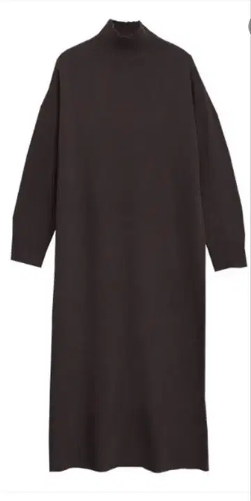 새상품 쫀득한 캐시미어 터치 하이넥 롱 니트 원피스 L 사이즈