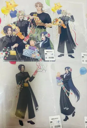 정어리와 호랑가시나무 클리어 파일 4개 세트