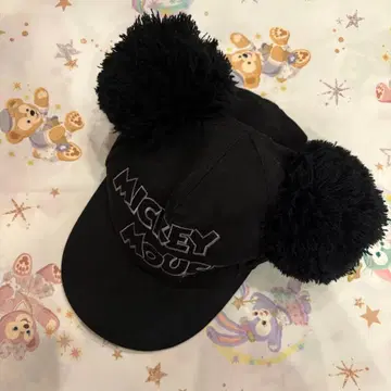 디즈니랜드 폼폼 캡 블랙