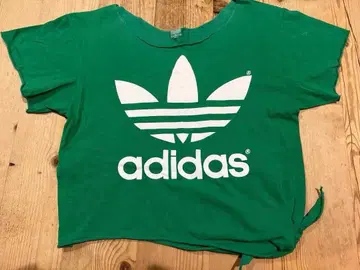 새상품급 adidas 그린 로고 프린트 리메이크 반팔 T셔츠 구제샵 구매
