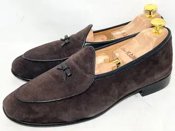 UNITED ARROWS 41 스웨이드 슬립온 브라운 드레스 슈즈