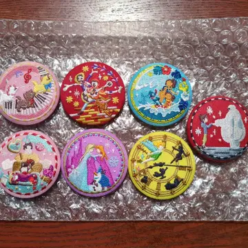 디즈니 자수 캔뱃지 7개 세트 Biscuit2