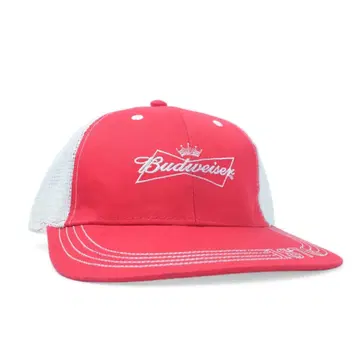 Budweiser 트래커 캡 버드와이저 빨간색/화이트 메쉬
