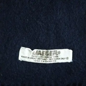 새상품급 JAEGER 이예거 머플러 캐시미어 100% 네이비