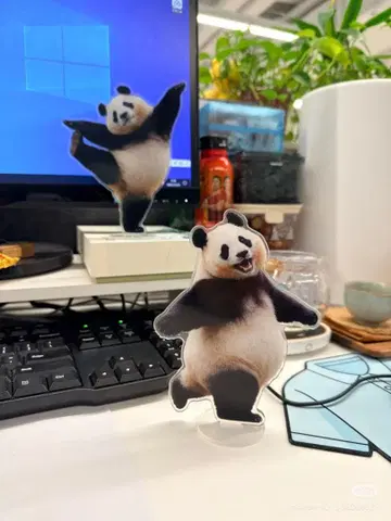팬더 아크릴 스탠드 댄스 포즈 약 15cm