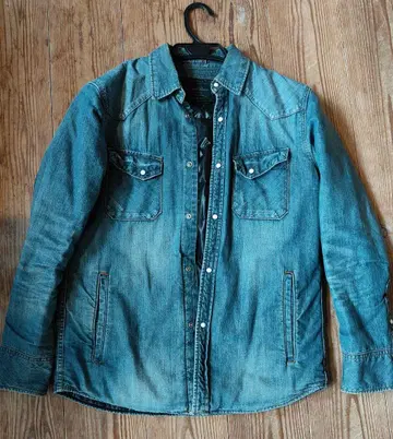 나노 유니버스 니시카와 다운 데님 셔츠 자켓 탕가리